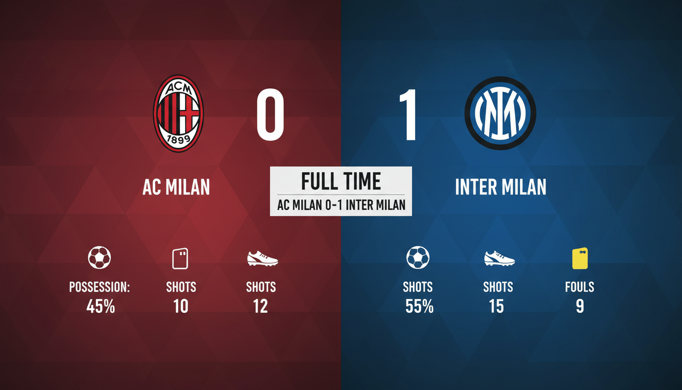 Kết quả trận đấu Kết quả AC Milan vs Inter Milan