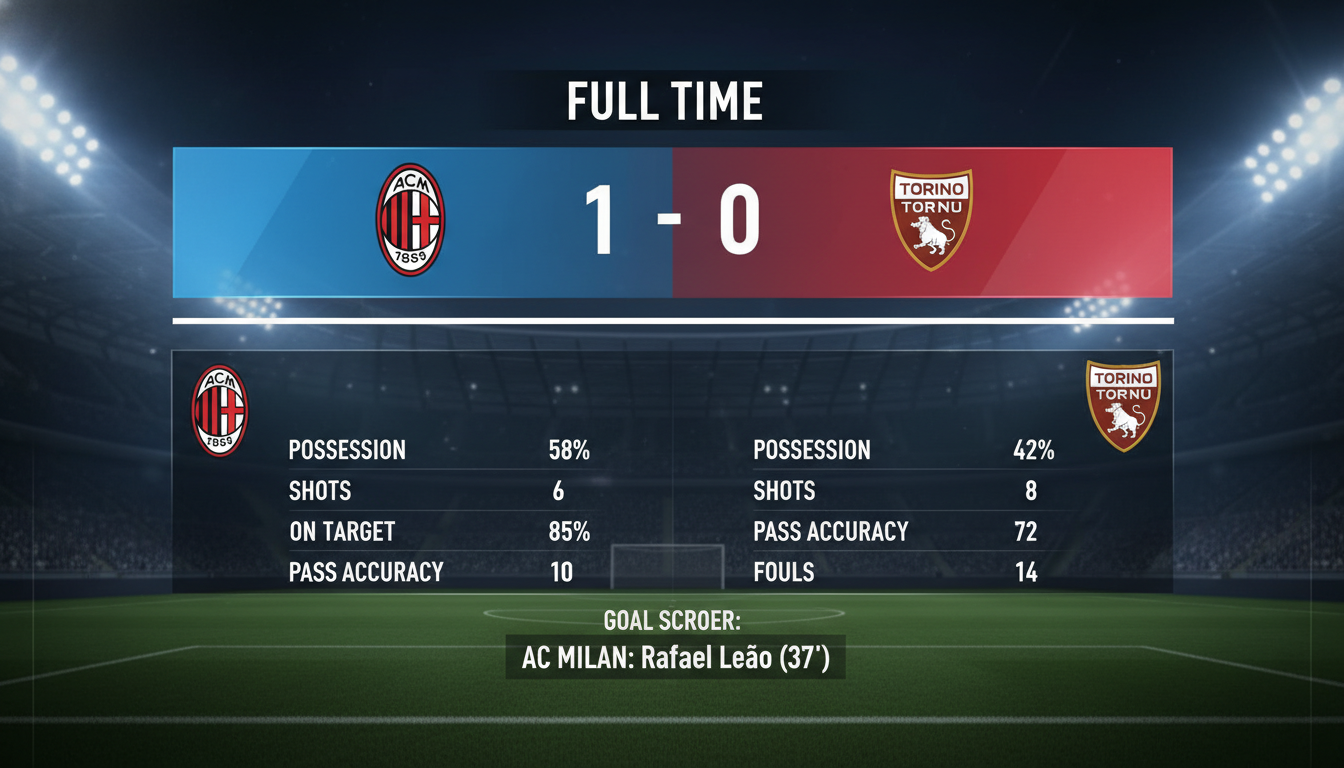 Kết quả trận đấu Kết quả AC Milan vs Torino