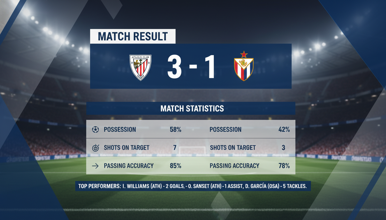Kết quả trận đấu Kết quả Athletic Club vs Osasuna