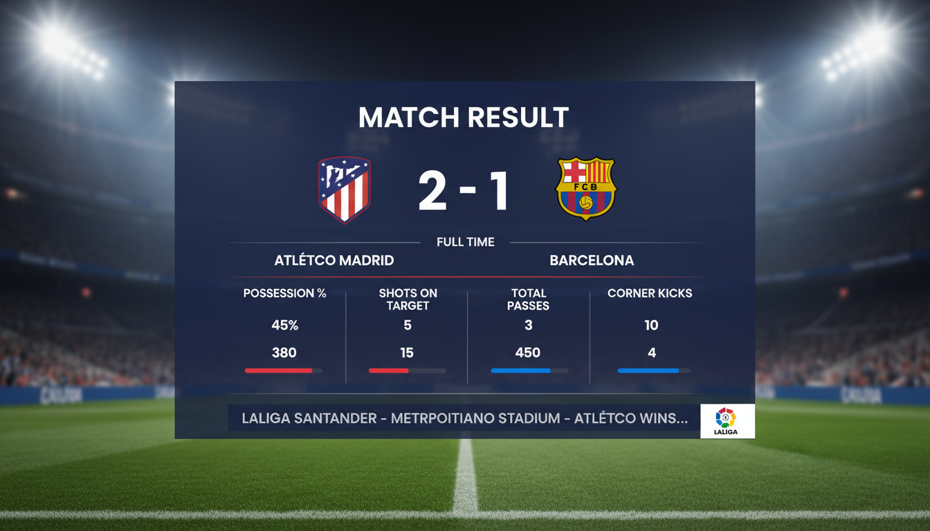 Kết quả trận đấu Kết quả Atletico Madrid vs Barcelona