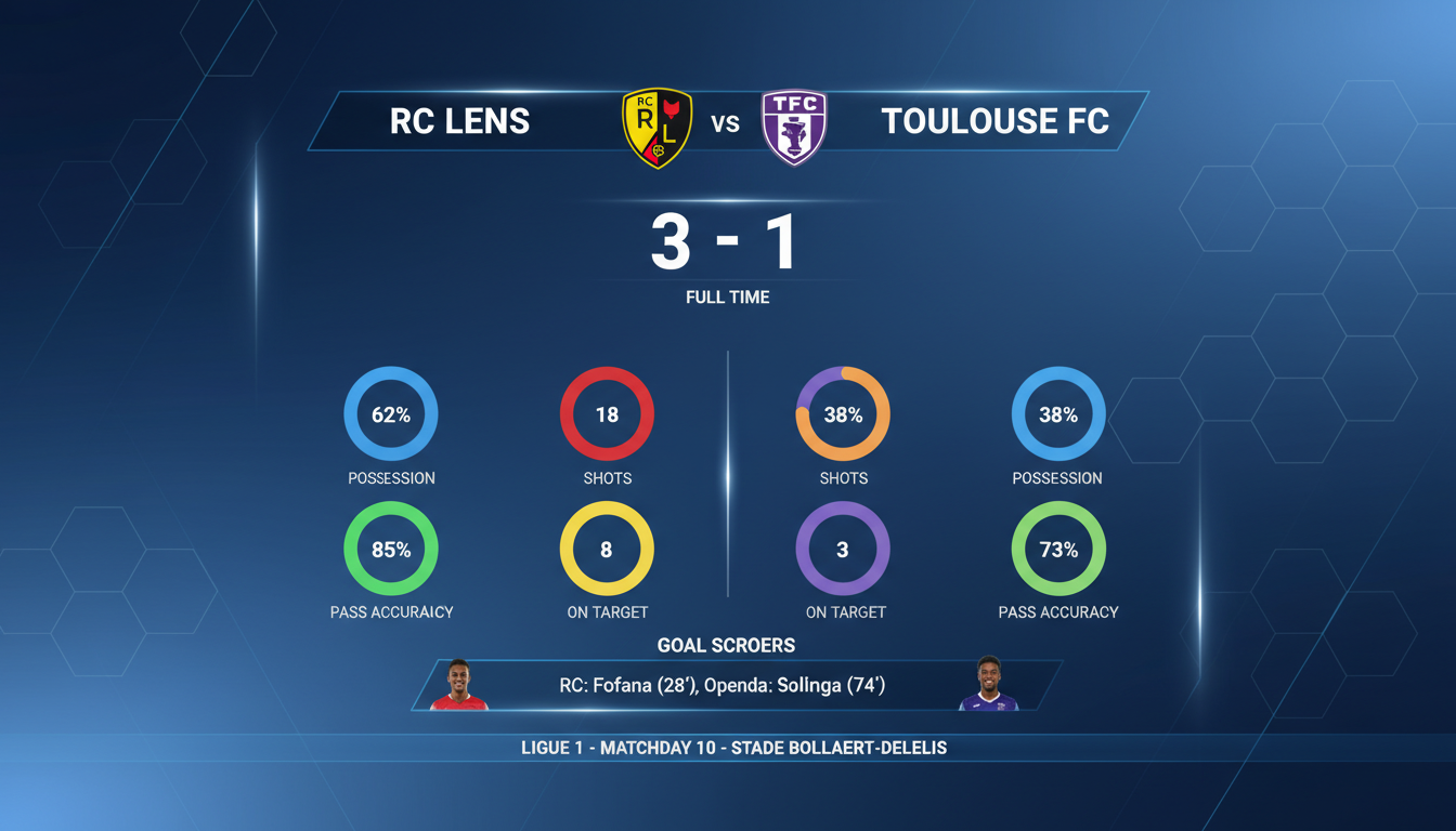 Kết quả trận đấu Kết quả Lens vs Toulouse