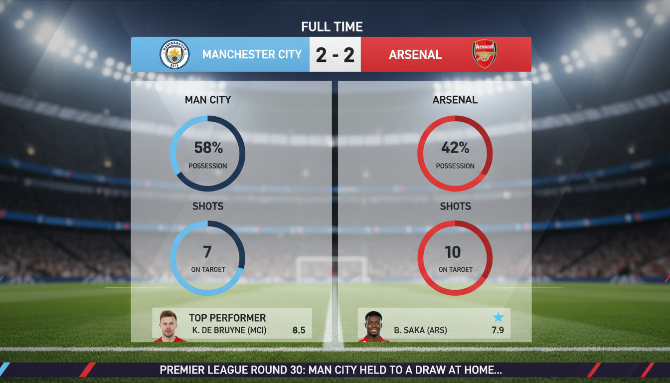 Kết quả trận đấu Kết quả Man City vs Arsenal