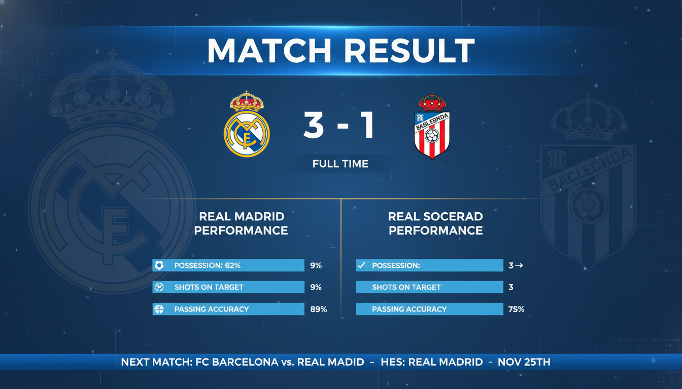 Kết quả trận đấu Kết quả Real Madrid vs Real Sociedad